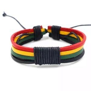 Jamaican Leather Bracelet. NEW!